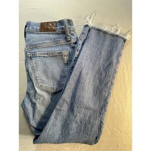 Madewell Womens Size 27 The Perfect Vintage Jeans Light Wash High Rise Raw Hem